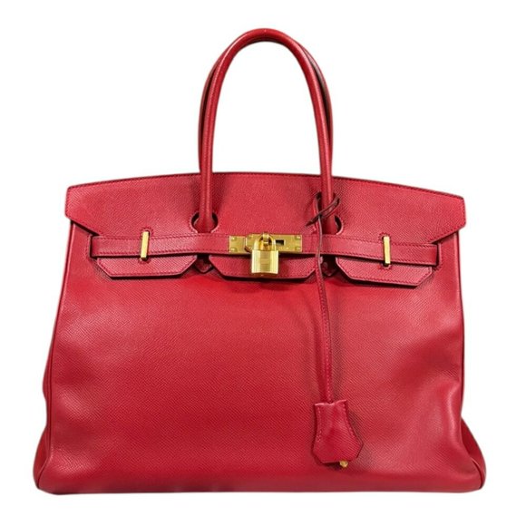 Hermes Birkin 35 handbag, Epsom leather, red, women's, HERMES - Picture 1 of 10